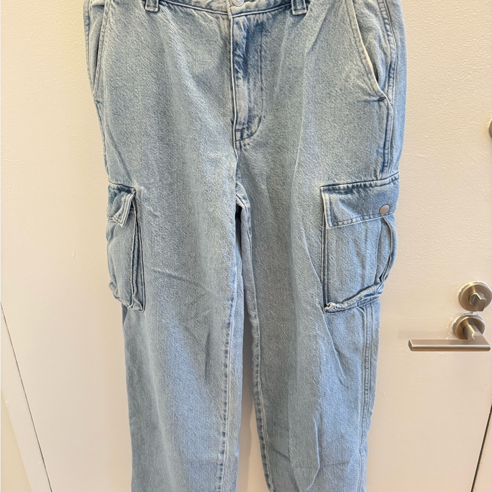 Madewell Women's Light Blue Cargo Jeans